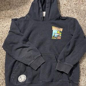 Kids Black Hoodie with Graphic Print